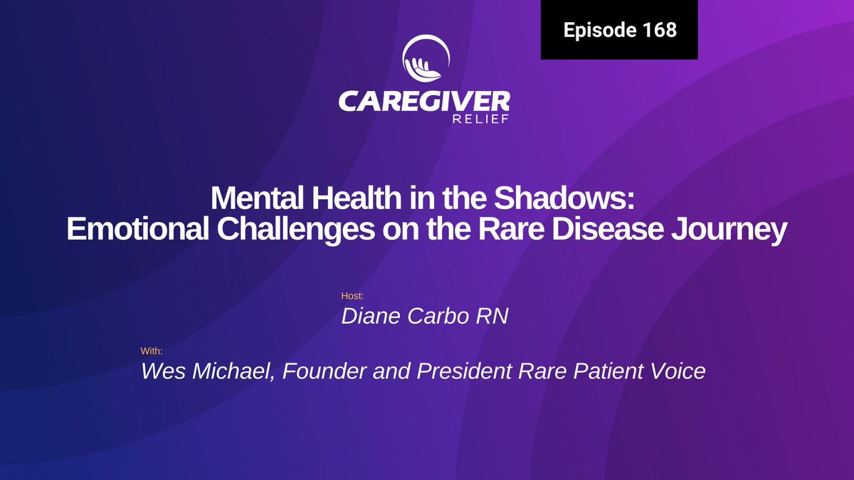 ✨New Episode Alert🎙️ 

Caregiving is one of the most meaningful roles you will ever take on, but it can also be incredibly isolating. 💙

caregiverrelief.com/mental-health-… 

In our latest Caregiver Relief podcast episode, I’m joined by Wes Michael, founder of Rare Patient Voice, to shine