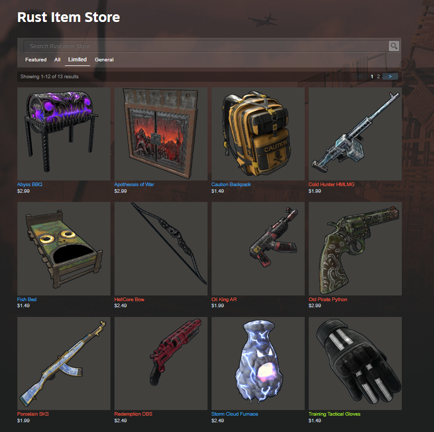 Swan_inv's tweet photo. New Rust Item Store - Floating Furnace + BBQ? https://t.co/DiE60E6s2N
