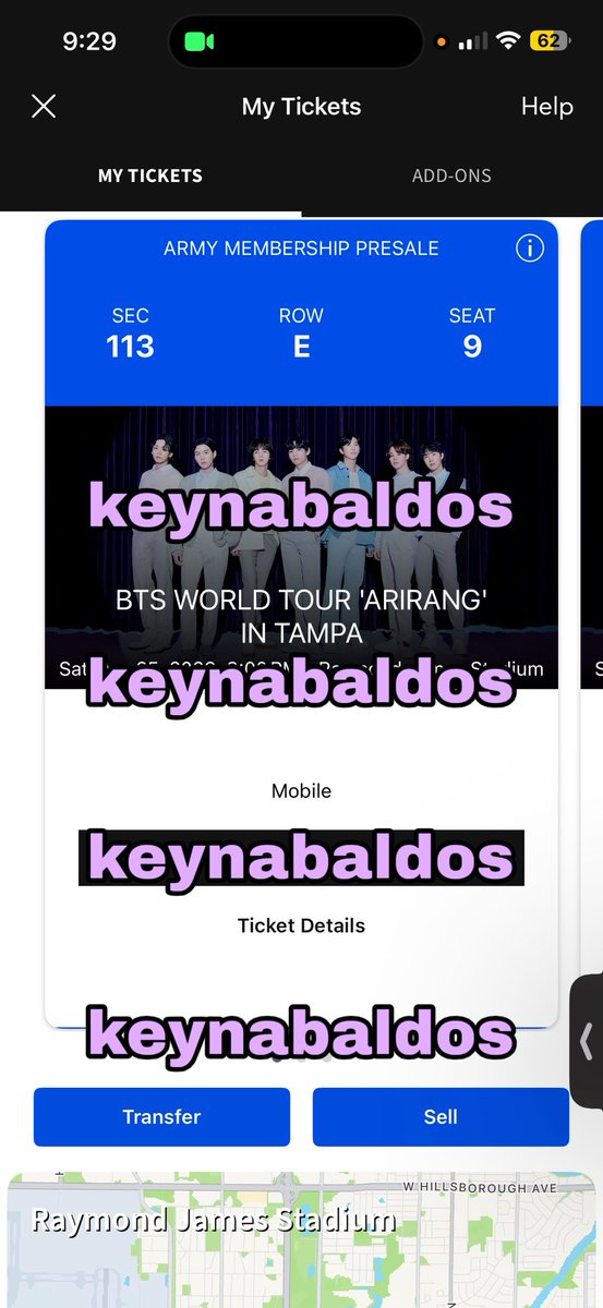 BALdosage's tweet photo. ‼️Hi, I am selling my 2 tickets for Tampa Bay ‼️

🏟️ Raymond James Stadium

📆 April 25, 2026

🎫 Sec 113, Row E, Seats 9 &amp; 10

🏷️ $: Facevalue

Reason for Selling: We will be attending the Day 3 concert. https://t.co/erxjdqCyCA