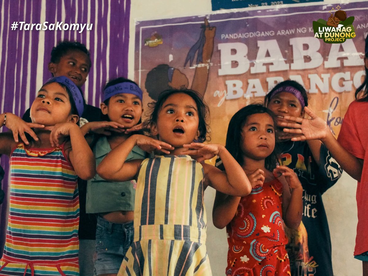 liwanagatdunong's tweet photo. “Ang bawat bata sa ating mundo ay may pangalan, may karapatan…” 
Team Kabataan took the stage at our Women’s Day celebration in the komyu, dancing to Bawat Bata, Lulaley &amp; the One Billion Rising dance—joyful reminders that every Aeta bulilit deserves dignity, safety &amp; a voice. https://t.co/h2yuHwhsfu