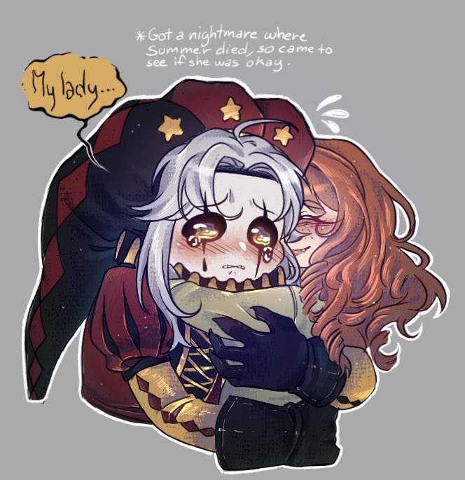 poor little guy has a nightmare, Summer is my MC I'll give more info about her when the 3rd page of "the costume" will be done #thefreakcircuspierrot #TFC