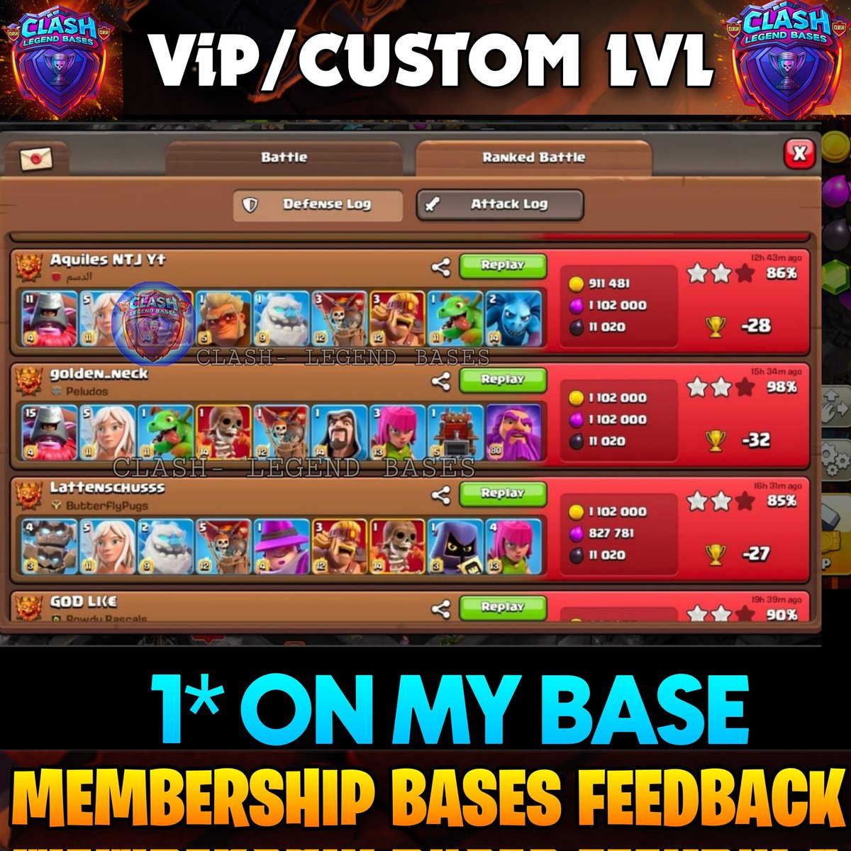 Clash- Legend Bases tweet media