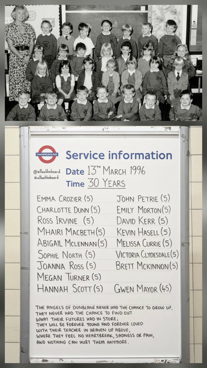 30 years ago today, the Dunblane school massacre shocked the entire UK. 
Within 2 years, handgun ownership was banned in the UK in response to this horrific act of violence.

Never forget the Angels of Dunblane ❤️