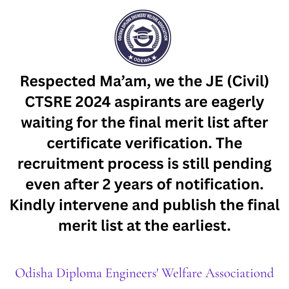 Odisha Diploma Engineers' Welfare Association tweet media