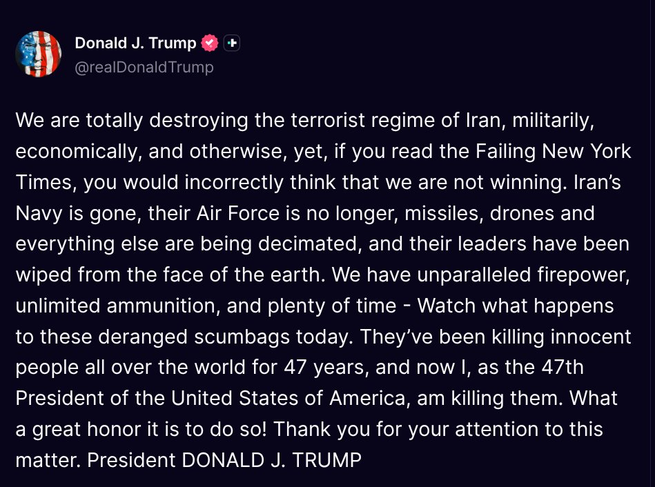 Fan Donald J. Trump 🇺🇸 TRUTH POSTS tweet media