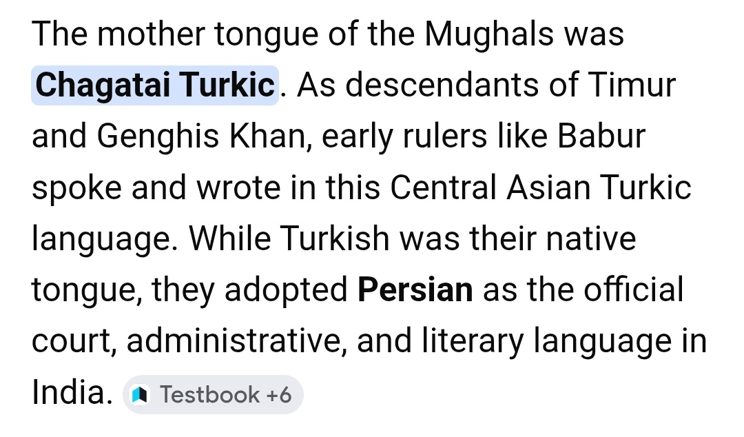 <a href="/Timurid_Mughal/">Timurid-Mughal Archives</a> People whose Court Language was Persian &amp; who spoke Turkic at home cant be called "Indian" by any stretch of the imagination...