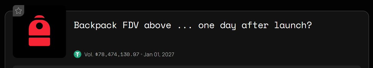Backpack's TGE would save me if trading above $700M fdv 
looking forward to 23rd March, my birthday is close, please 😛