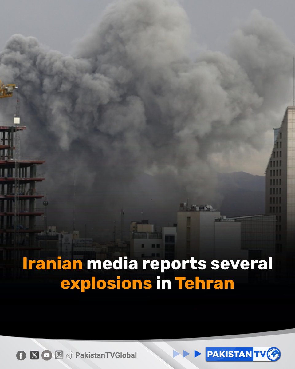 PakTVGlobal's tweet photo. US and Israeli strikes hit parts of Tehran on Friday, Iranian media reported, adding that homes shook from the blasts.

#TehranStrikes #USIsraelAttacks #IranWar #MiddleEastConflict #PakistanTV #PakistanTVglobal https://t.co/uXYM9S9mxr