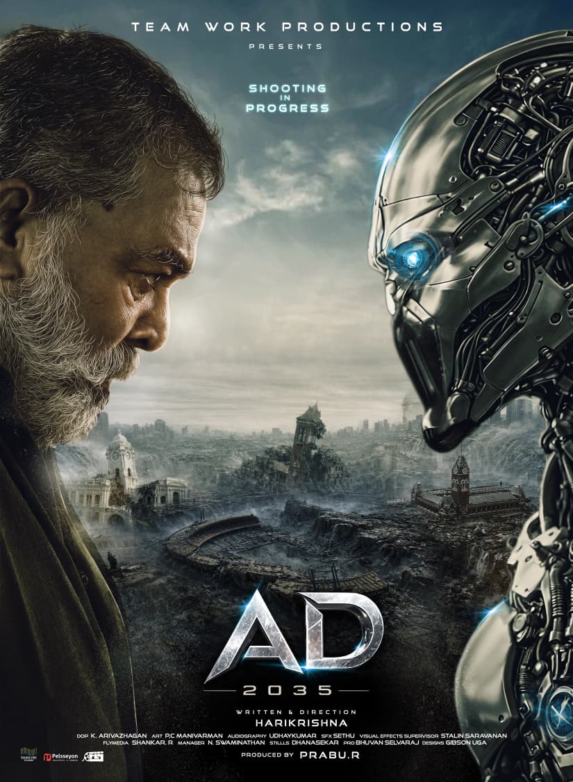 idiamondbabu's tweet photo. Here’s the Title &amp; First Look Poster of #AD2035 #AD 🤖 A battle beyond time 🤯

Directed by @dirharidreams

From the Director of AaramVetrumai

Produced by : Team Work Productions - Prabhu.R

@AjayArnoldR5941 @gibsonraj3   @Udaykumar_mix @Soundvibestudio
@prabur378861R @ProBhuvan https://t.co/wejAUKtUIV