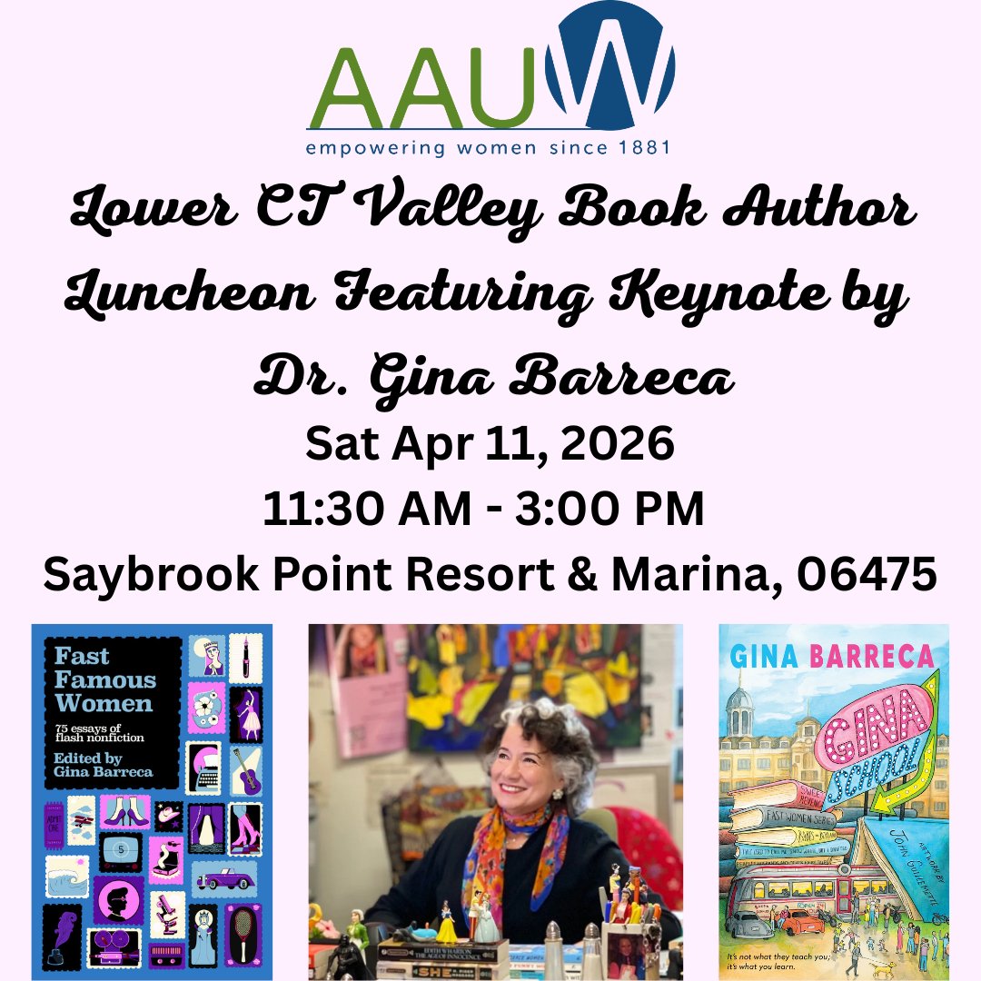 WoodhallPress's tweet photo. #Getyourticketsnow for the 2026 AAUW #Book #AuthorLuncheon featuring #author @TheGinaBarreca as the #keynotespeaker! #Ticketsgofast ‼
https://t.co/eDKeWPW1vL

#authorevent #ginaschool #fastfiercewomen #fastfunnywomen #fastfamouswomen #fastfallenwomen #humorist #educator https://t.co/E4RX7fBlA0