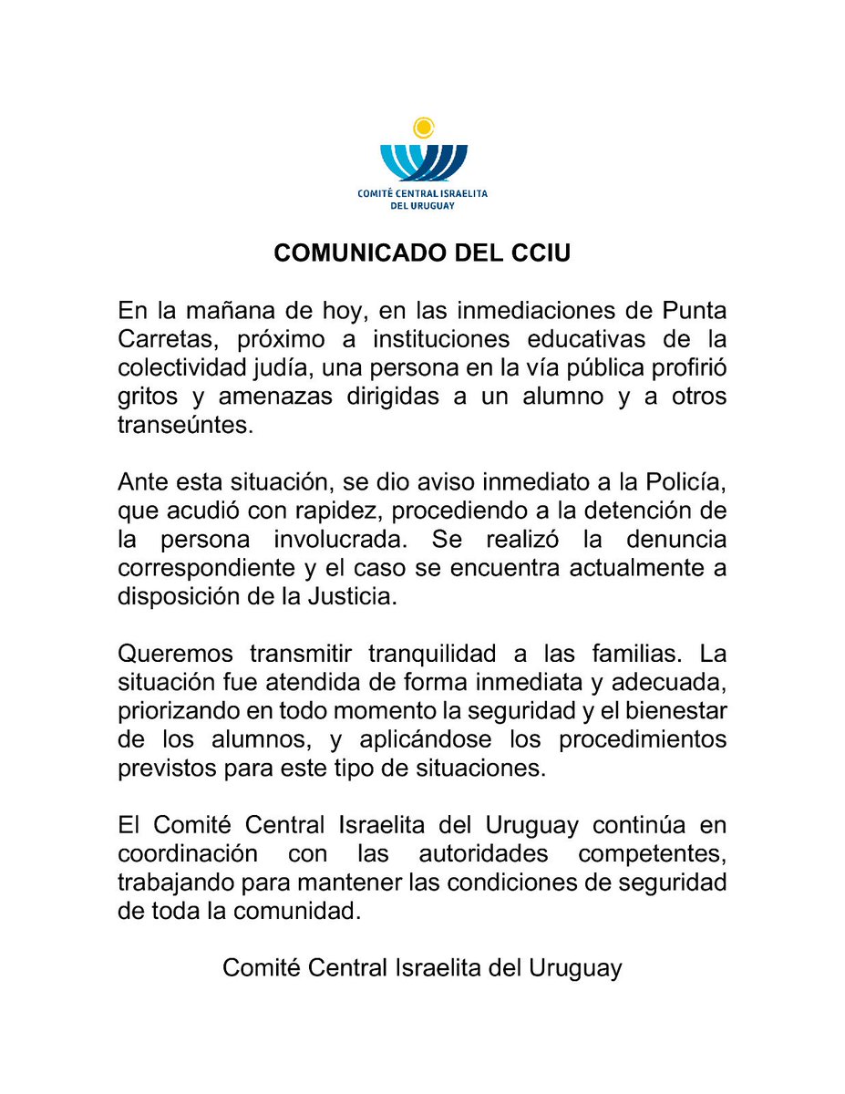 B'nai B'rith Uruguay tweet media