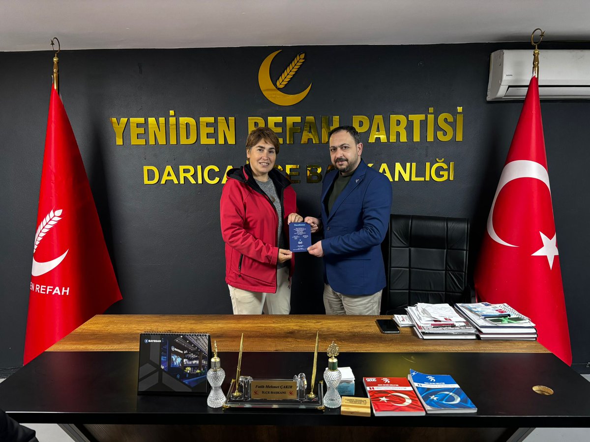 Darıca Hayvan Severler Derneği Başkanı Tülay KARAŞİN ilçe teşkilatımızı ziyaret ederek düzenlemiş oldukları Hizmete Vefa ödül gecesi programına davet ettiler.

Tülay KARAŞİN ve ekibine nazik davetlerinden dolayı teşekkür ediyoruz.