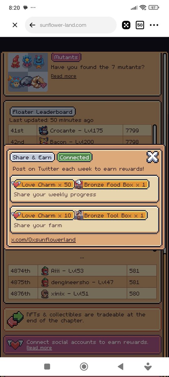 mathshogwapito's tweet photo. Lets get some free l❤️‍🔥ve charm

#SunflowerLandWeekly
#SunflowerLandFarm https://t.co/m2uFBBwCXT
