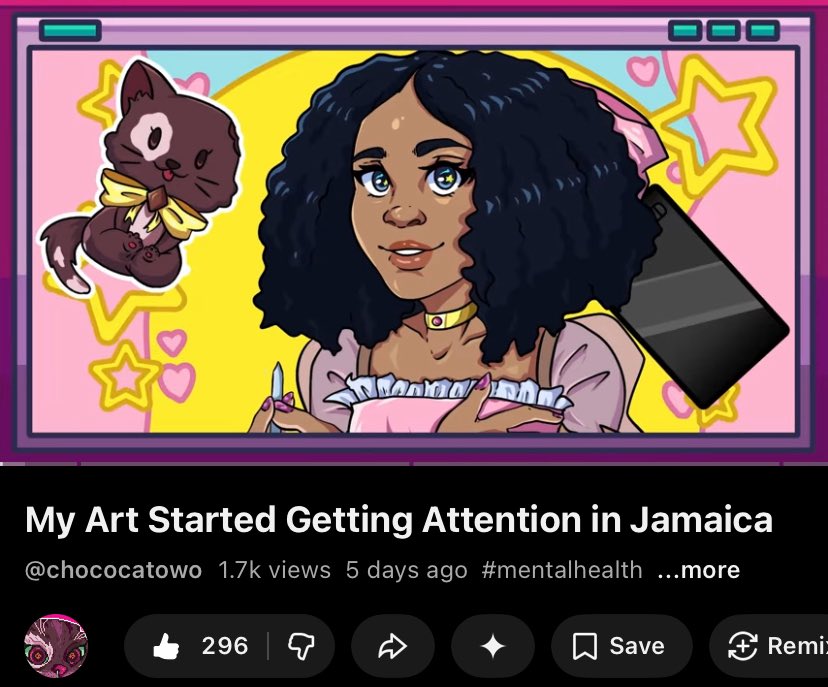 My new video is near 2K views 💕🫶 

My Art Started Getting Attention in Jamaica
youtu.be/93FG4qJXMSw