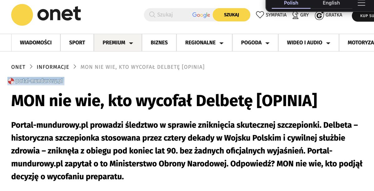 K_Osieglewski's tweet photo. Dacie wiarę, że w Polsce była szczepionka, którą stosowano przez 40 lat z nawet spoko skutkiem, a w której nie było ani aluminium, ani rtęci, a raptem w latach 90, kiedy Jaruzelski klepnął Polskę z Rockefellerem, i zaczęto wprowadzać cały ten syf z koncernów BigFarmy, produkowana w Polsce szczepionka Delbeta po prostu zniknęła? Autyzmu, ADHD, aspergera, alergii i całego tego syfu po niej nie było. Zdaniem der @onetpl @MON_GOV_PL nie wie, kto ją wycofał 😅 https://t.co/xjgqW6Gpy4

Skład i obecność rtęci, aluminium/glinu
Rtęć: Nie była obecna w szczepionce Delbeta. 

Aluminium/glin: Nie ma dowodów na obecność aluminium w Delbetcie. Delbeta nie była szczepionką z adiuwantami – działała poprzez bezpośrednie stymulowanie układu odpornościowego przez fragmenty bakterii.

Taka ciekawostka: @PiotrWitczak_ @justsocha @MariuszJagora @OrdoMedicus @atmecom