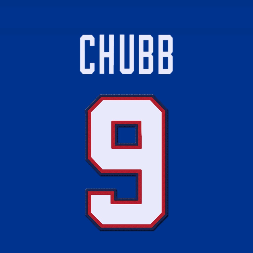 nfl_jersey_num's tweet photo. Buffalo Bills EDGE Bradley Chubb (@astronaut) is wearing number 9. Last assigned to Taylor Rapp. #BillsMafia https://t.co/lMJrGUy9pN