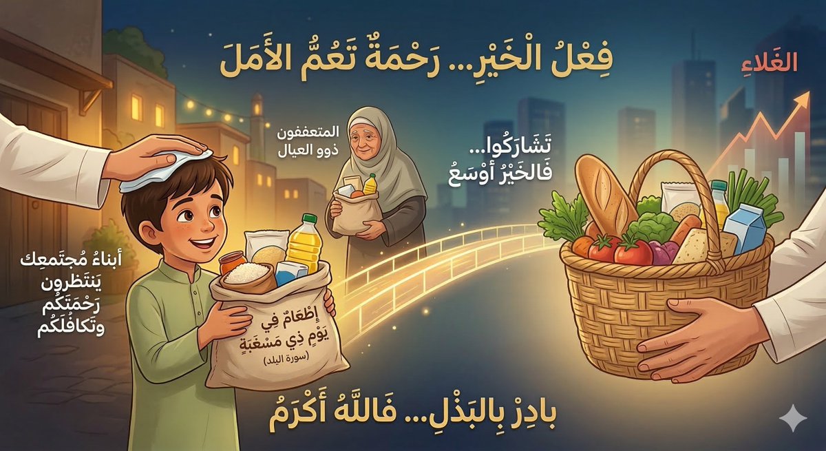 ismailmrefaat's tweet photo. هلا اقتحمت (العَقَبَةَ)؟ يقول الله تعالى: (أَوْ إِطْعَامٌ فِي يَوْمٍ ذِي مَسْغَبَةٍ) لا تجعل عطاءك مجرد إسقاط واجب (زَكَاةِ الفِطْرِ) فقط، بل ألحقها (بِصَدَقَةٍ) تسد الرمق وترد الأمل. (المُتَعَفِّفُونَ)  ينتظرون مَرْحَمَتَكُمْ! https://t.co/2uiRcO7dmc