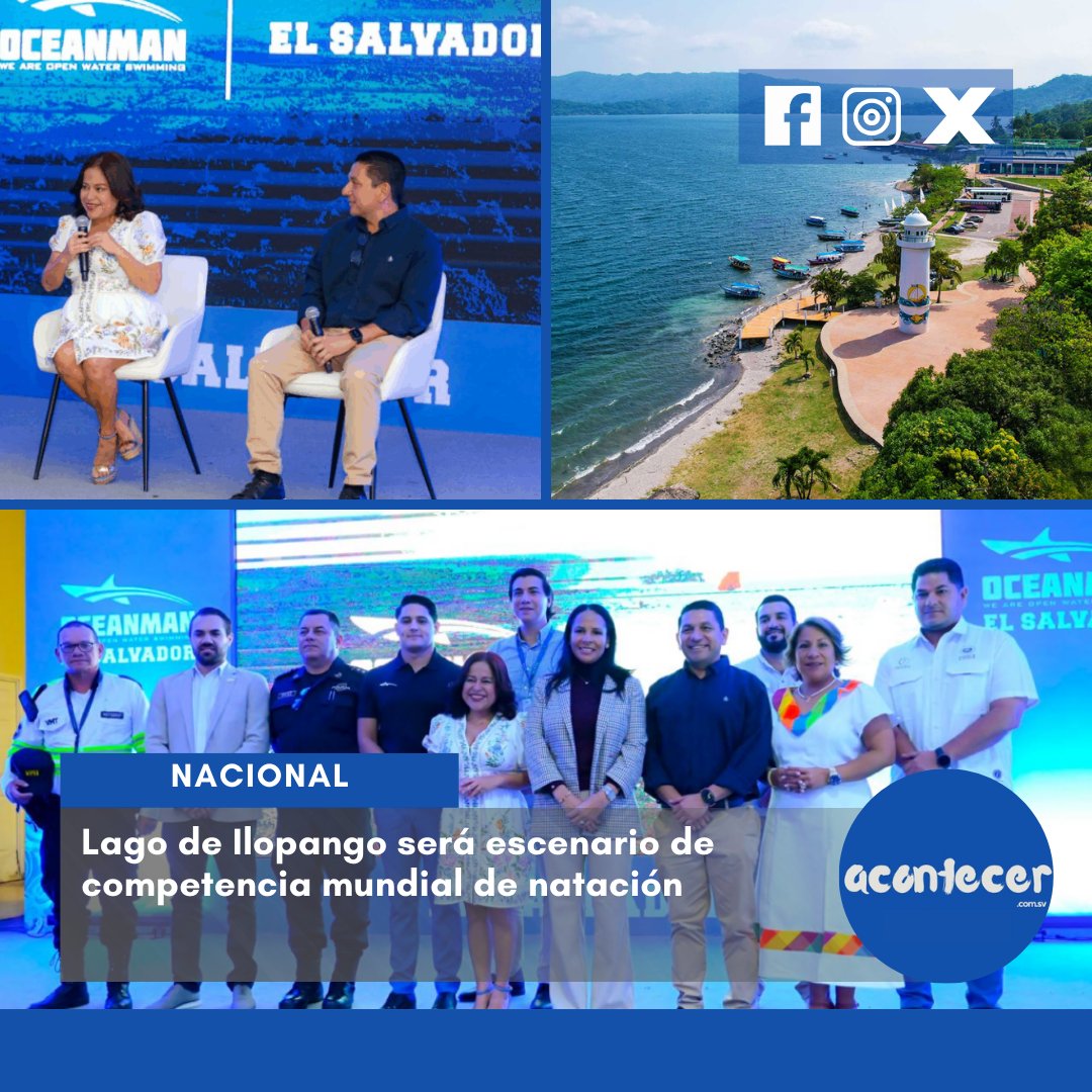 acontecercomsv's tweet photo. #Deporte🌊🏊♂️ El Lago de Ilopango será sede del evento internacional Oceanman del 16 al 18 de octubre. @MITURElSalvador
Mas información aquí: https://t.co/4sGeJoRX6B
#Oceanman #Natación #ElSalvador #EventosInternacionales
📝KG https://t.co/YkDhBHMUyi