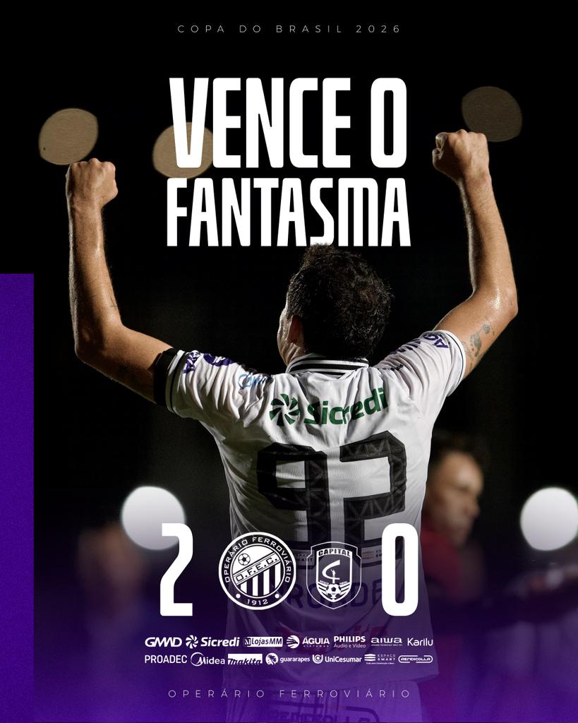 OFECoficial's tweet photo. O FANTASMA ESTÁ NA 4ª FASE DA COPA DO BRASIL ☑️ 

Vencemos o Capital por 1 a 0 e conquistamos vaga inédita na 4ª fase da competição. Trabalho intenso e consolidado 👻

#SouFantasma

✍️ @enzobinotto • OFEC https://t.co/ug22Yji4t6
