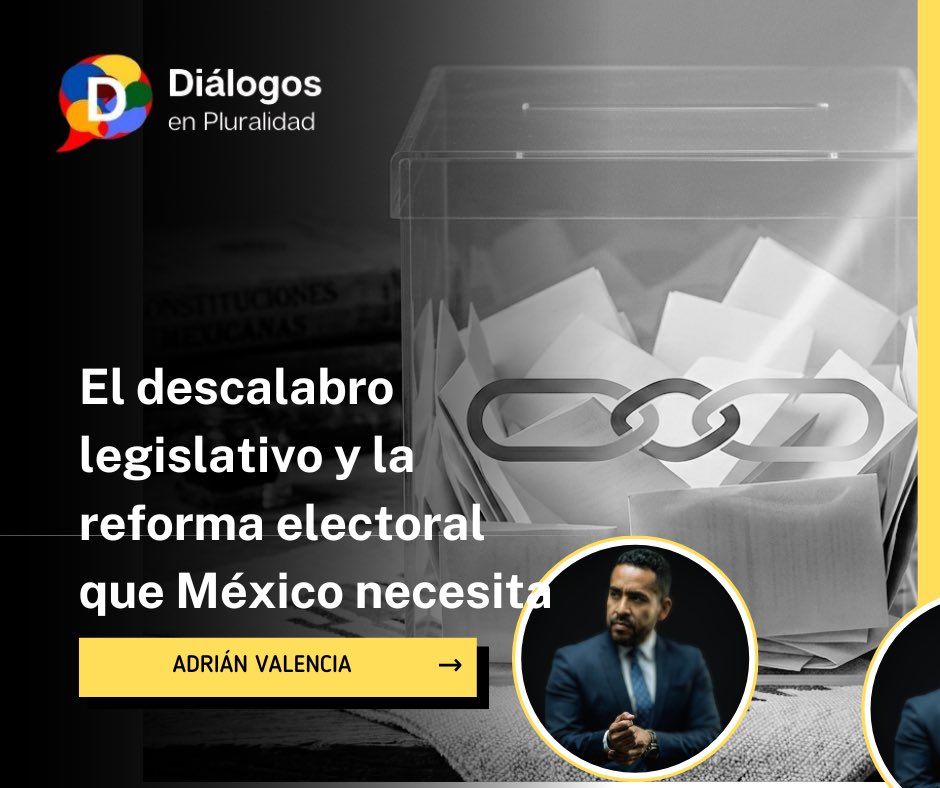 🚨 ¿Traición o estrategia? El PT y el PVEM frenan la reforma electoral de Claudia Sheinbaum en su primer gran revés legislativo. 🗳️🚫
@AdrianValencia_ desmenuza el …
dialogosenpluralidad.com/el-descalabro-…
#ReformaElectoral #Sheinbaum #PolíticaMX #Congreso #PuebloSoberano