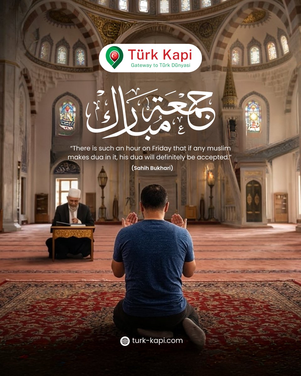 Turkkapi's tweet photo. "There is such an hour on Friday that if any Muslim makes dua in it, his dua will definitely be accepted." (Sahih Bukhari)
Don't let this Friday pass without making your most important Dua. Jumu'ah Mubarak from all of us at Türk Kapi.
#Jummah #Dua #Islam #FridayVibes #TurkKapi https://t.co/GRraswFm5o