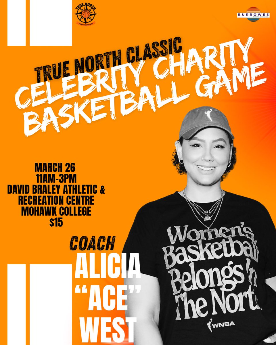 TrueNrthClassic's tweet photo. Ladies and Gents, coach @aliciaacewest has arrived🏀🔥

Alicia, current morning show host on FLOW 98.7, will be coaching for the True North Celebrity Classic during JUNO Awards weekend. 🇨🇦

📍 March 26 | Mohawk College
🎟️ Ticket link in bio https://t.co/6OL4vgtKoL