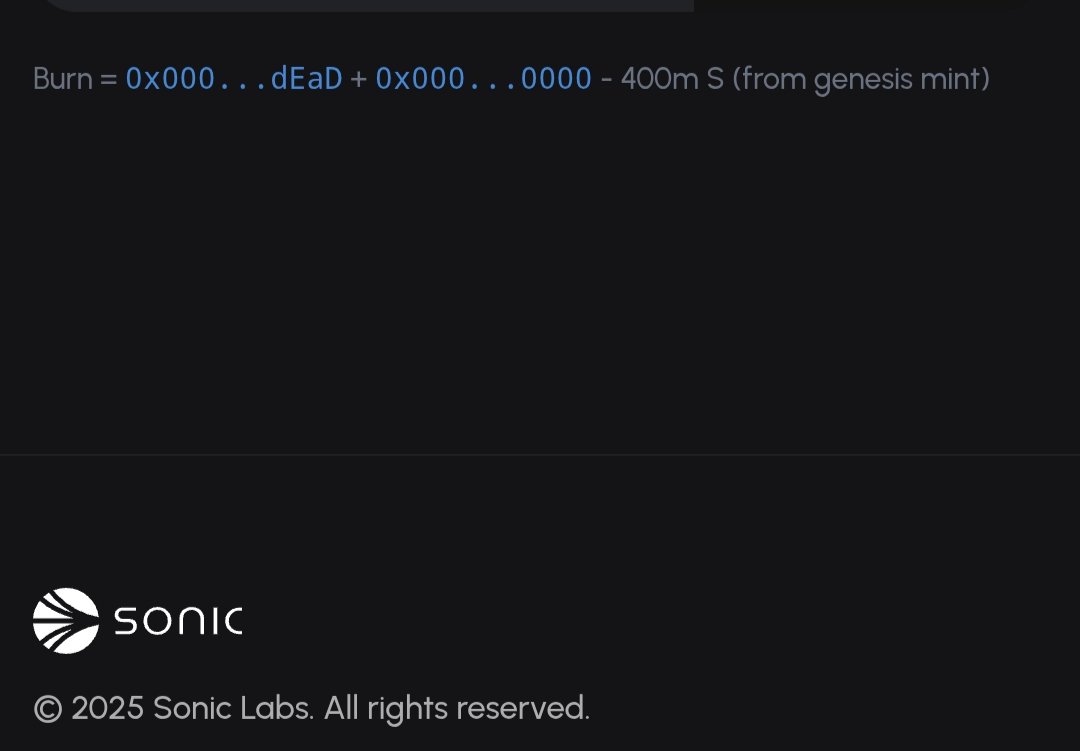 RanPw_'s tweet photo. @SonicLabs Burn from genesis mint 🔥🔥🔥 @soniclabs https://t.co/9wItO3nS2r
