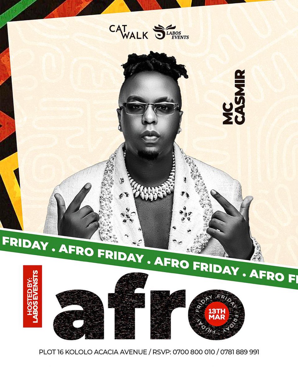CatwalkKla's tweet photo. Friday Night Lights & Afro Vibes!
No standing, just dancing! Get ready for an unforgettable night featuring the hottest Afrobeats, Amapiano, and Afro-fusion.
@dj_magic_touch_ug @djbankrobber @deejay_wolfie @mccasmir hosted by @labos_events_
#AfroFriday #AfrobeatsNight #FridayNightVibes