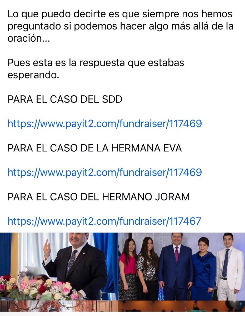LLDM mandó callar a un pobre infeliz que quería hacer una manifestación para demostrarle su “amor” al apóstol. Pero cuando se trata de dinero, ahí sí no estorba nada, mandan a sus paleros a promoverlo y a presionar a los miembros como “obra de amor” para que sigan dando.