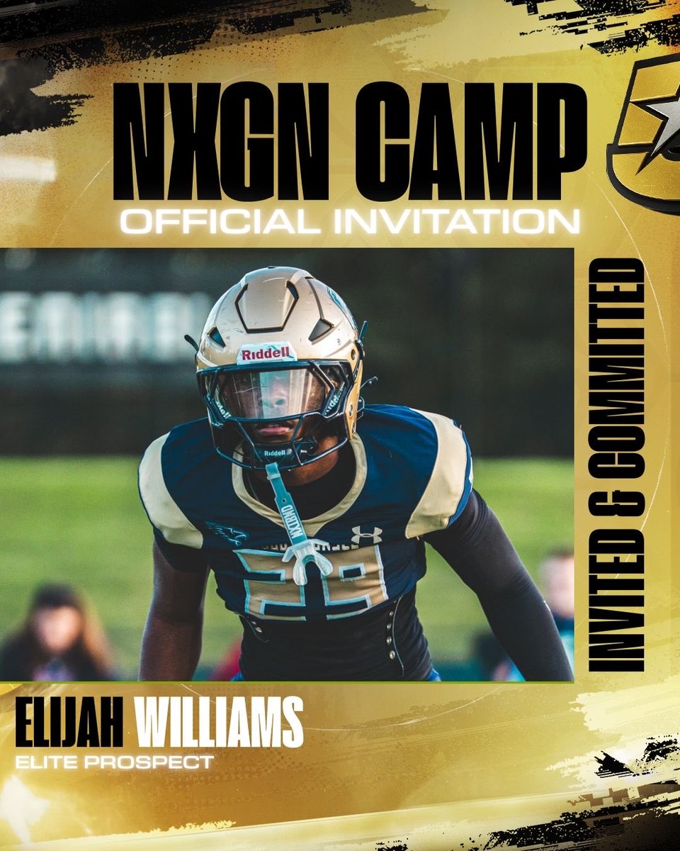 eliwilliams09's tweet photo. Grateful for this opportunity! Always ready to compete! Thank you @NxgnCamps @gcfootball @EdOBrienCFB https://t.co/G3SxSJxfAe