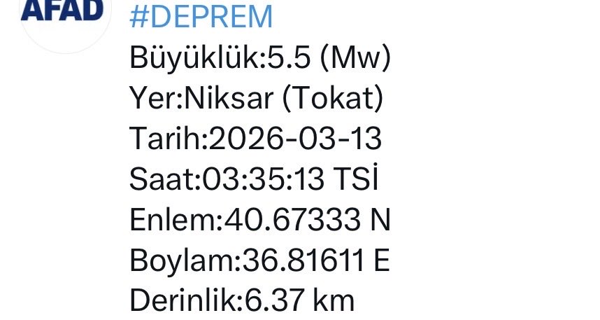 Bafrada fena sallandık. Rabbim beterinden korusun. #deprem