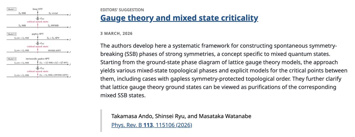 Physical Review B tweet media