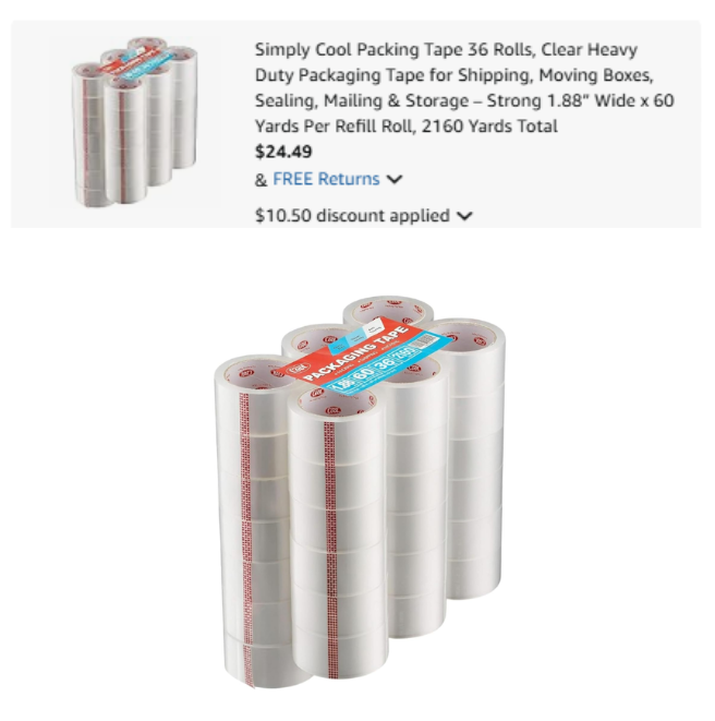 PriceErrors's tweet image. 🔥36 Pack Cool Packing Tape #ad 

Now $24.xx 📦

Use Sub &amp;amp; Save

Extra discount applies at checkout

🔗 joylink.io/cTXkuGM

 #dealalert #packing #packingmaterials #officesupplies #couponing #savemoney