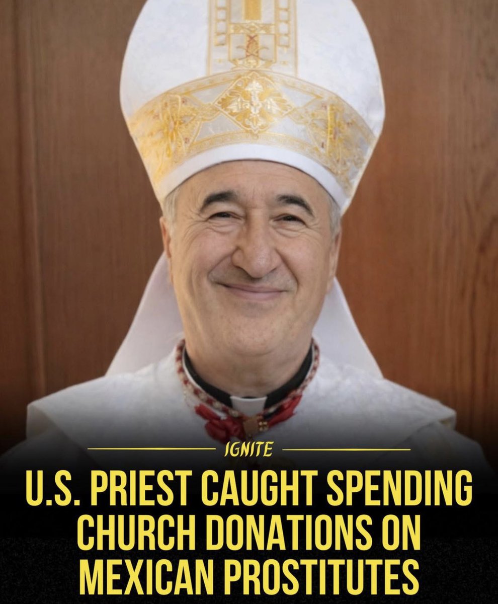 JWe9378's tweet photo. This US priest was caught spending church donations on Mexican prostitutes. https://t.co/m5axgerL9f