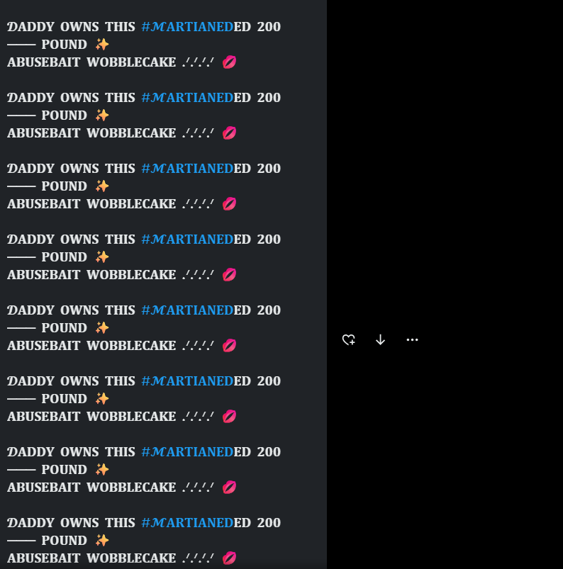 ᅠ
ᅠ
𝗟𝑶𝑳𝑳𝑳 𝑰𝑻𝑺
𝑳𝑰𝑮𝑯𝑻𝑾𝑶𝑹𝑲 𝑭𝑶 𝑴𝑬
𝑵𝑶𝑾 .ᐟ~ 𝑻𝑯𝑬𝑺𝑬 𝑻𝑨𝑮𝑮𝑬𝑫
𝑯𝑶𝑬𝑺 𝑳𝑶𝑽𝑬 𝑴𝑬 𝑴𝑶
𝑻𝑯𝑬𝑵 𝑻𝑯𝑬𝒀 "𝑶𝑾𝑵𝑬𝑹𝑺"
ᅠ
ᅠ