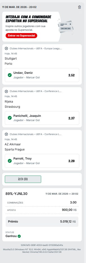 sochutes's tweet photo. Mais um dia ABSURDO no método do Só Chutes.

Hoje batemos mais 2 triplas. 🎯
✅✅✅ ✅✅✅

Seguimos somando:

📅 12/03/2026: +38,10u
📈 Março: +73,65u
📊 2026: +143,32u

📉 ROI em 2026: 15,21%

Consistência é o foco. O método continua entregando resultado ao longo do tempo.

+++ https://t.co/cR6aSKtejb