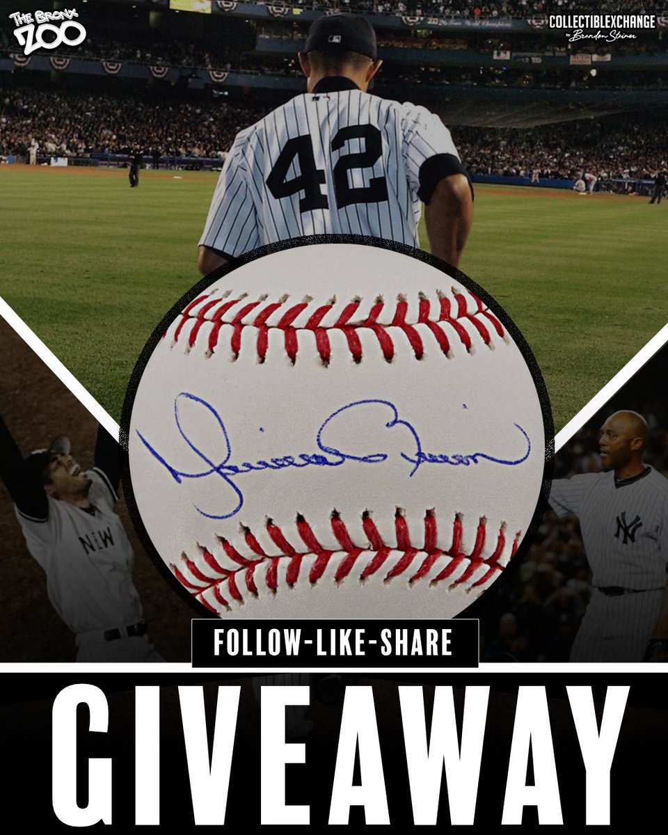 ⏳Mariano Rivera Giveaway ⏳

We are giving away one Mariano Signed Baseball!

Rules to enter:

1. Follow <a href="/CXSTUFF/">CollectibleXchange</a> and @brandonsteiner 
2. Like this post
3. Tag thre Yankee Fans.
4. Share in your story.

Winner announced Opening Day!