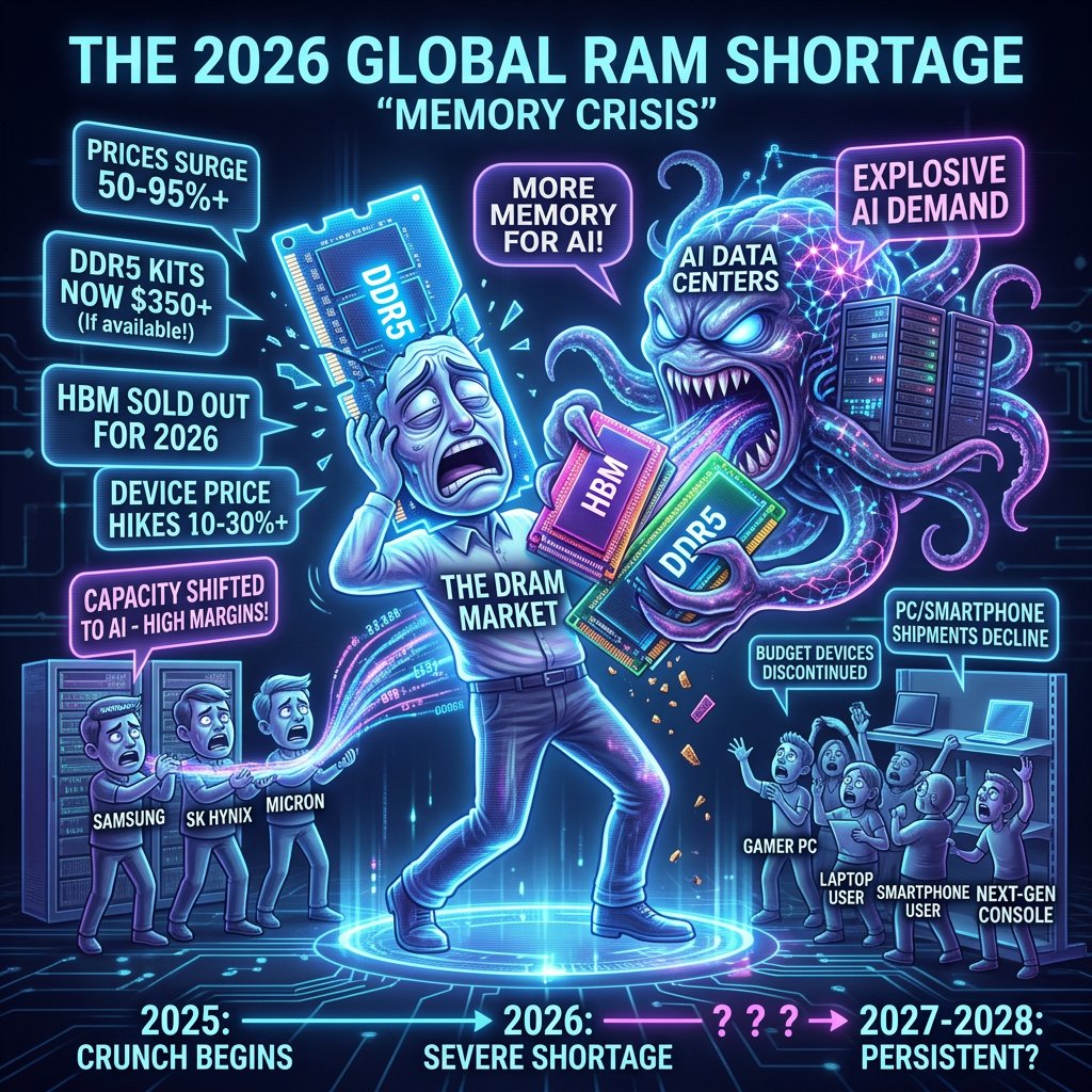 smirkiebeast's tweet photo. RAMAGEDDON CRISIS OF 2026!  #RAM #Ramshortage #Dram #DRamShortage How long will this last? https://t.co/sr5WyeArgz
