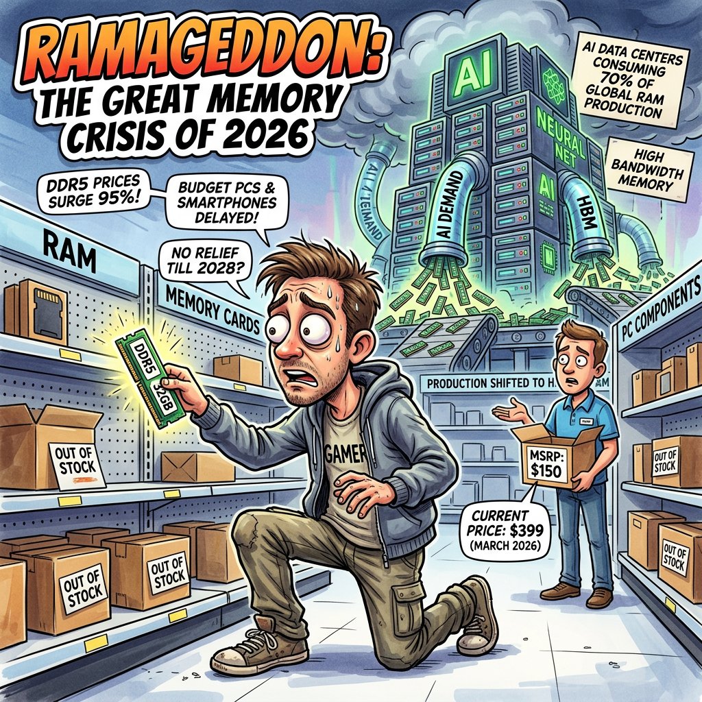smirkiebeast's tweet photo. RAMAGEDDON CRISIS OF 2026!  #RAM #Ramshortage #Dram #DRamShortage How long will this last? https://t.co/sr5WyeArgz