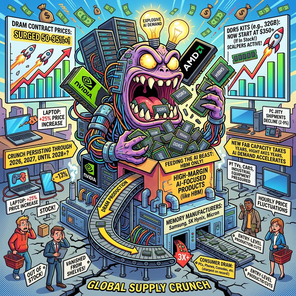 smirkiebeast's tweet photo. RAMAGEDDON CRISIS OF 2026!  #RAM #Ramshortage #Dram #DRamShortage How long will this last? https://t.co/sr5WyeArgz