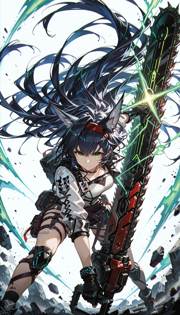 oneesan_aiart's tweet image. Blaze — fearless and fiery on the frontlines, her roaring chainsaw and unbreakable spirit tear through chaos without hesitation 🔥⚙️✨ #Blaze #Arknights #aiart
