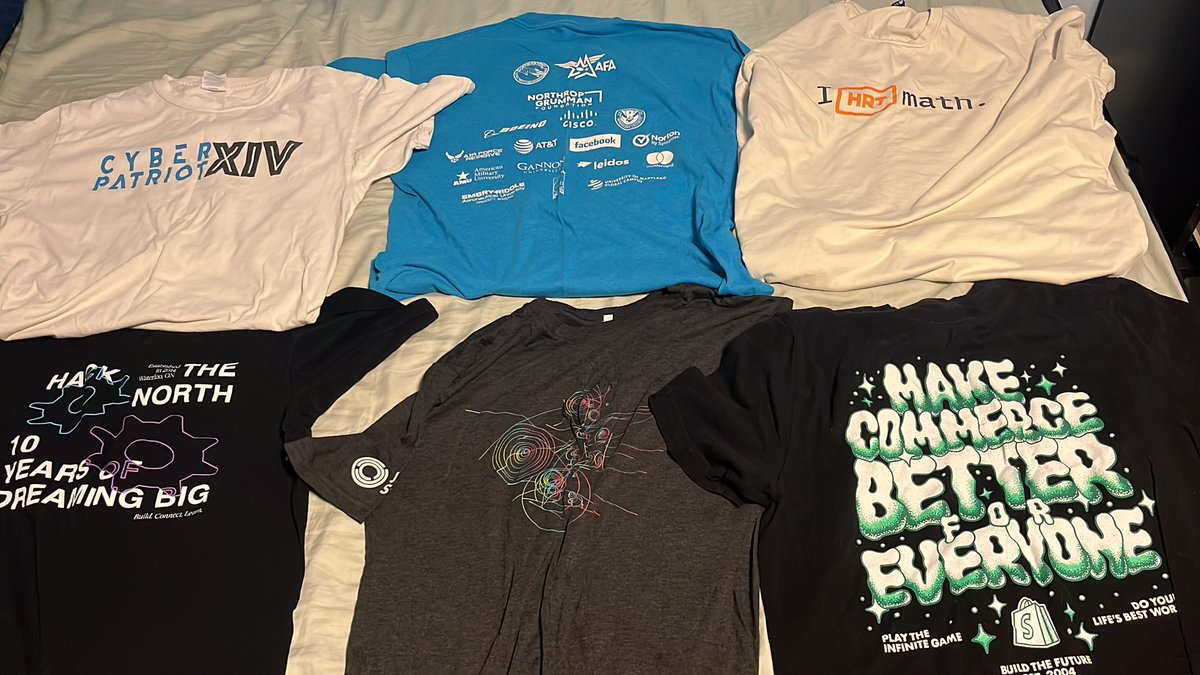 shanechenz's tweet photo. Going to sf finally gives me an excuse to bring all my tech merch https://t.co/3qPe2PuxQ3