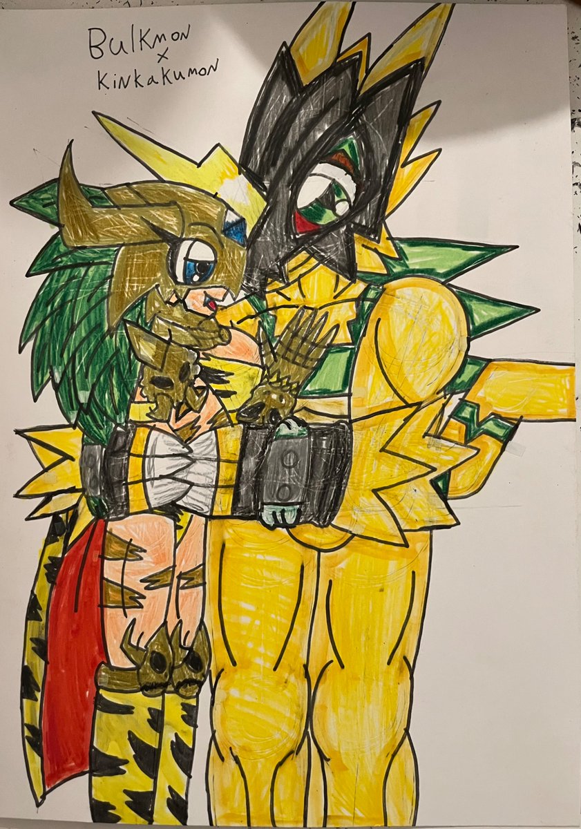 BlueVampirefox's tweet photo. Bulkmon x Kinkakumon & Gigasmon x LadyGigasmon. Enjoy. #Digimon #Bulkmon #Kinkakumon #Gigasmon #Digimonoc #Canonxoc #Digimonart #Digimonfanart #Digimonartwork #Furryart #Furryartwork #Anthroart #Anthroartwork #Animeart #Animeartwork https://t.co/QPBEixpLfZ