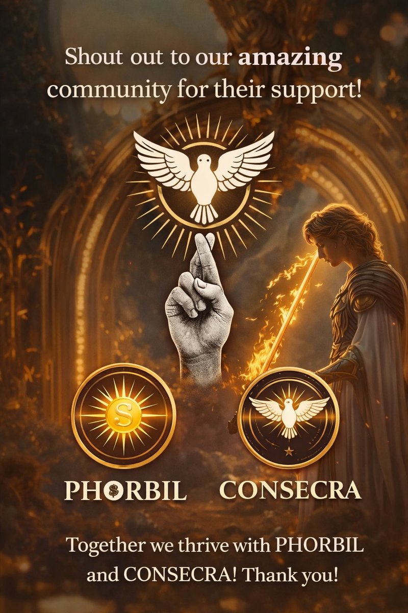 PHORBILCONSECR's tweet photo. Shout out to our amazing community for their support! Together we thrive with PHORBIL and CONSECRA! Thank you! 

#PHORBIL #PRL #CONSECRA #CNA
#PHORBILxCONSECRA

#CryptoInvesting
#LongTermCrypto
#BuildInBear
#CryptoGrowth
#FutureOfFinance
#SmartInvesting

#Altcoins
#DeFi
#Web3
#CryptoNews
#CryptoTrends