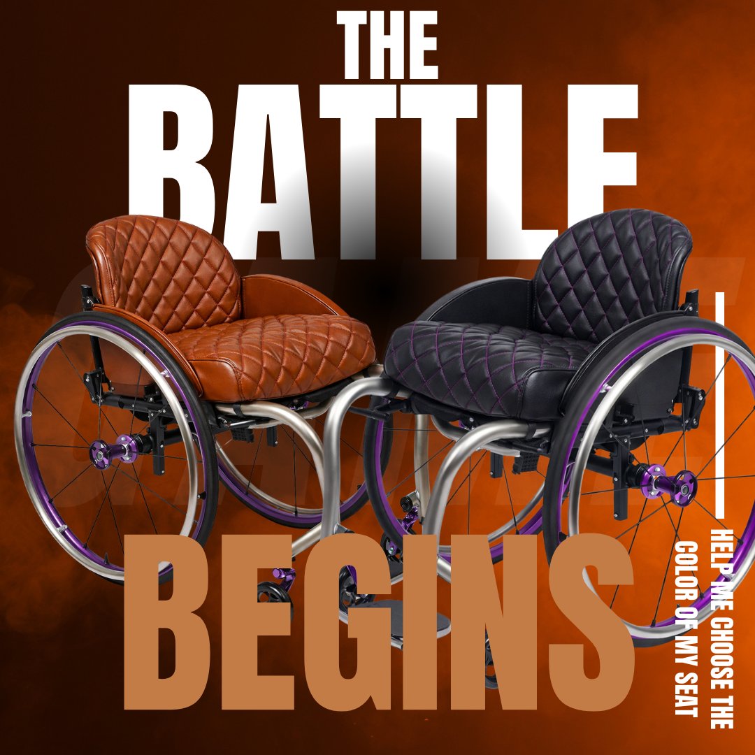 FightingMSA's tweet photo. Classic hot-rod interiors inspired this idea.
Diamond stitch upholstery for my wheelchair cushion.
Same design, two styles:
🟤 Classic brown
⚫ Black with purple stitching

Wheelchairs don’t have to look medical… they can look custom.
#AdaptiveLife #WheelchairStyle #FightingMSA https://t.co/PiYW2zLJ35
