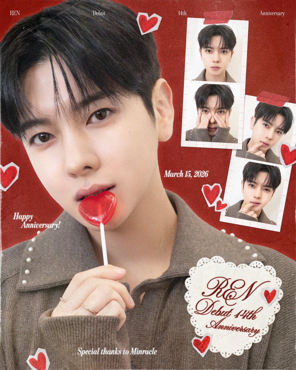 #REN 14th Debut Anniversary✨
#렌 의 데뷔 14주년을 축하합니다♥️

#최민기 #CHOIMINGI 
#렌_데뷔_14주년
#14th_Debut_Anniversary