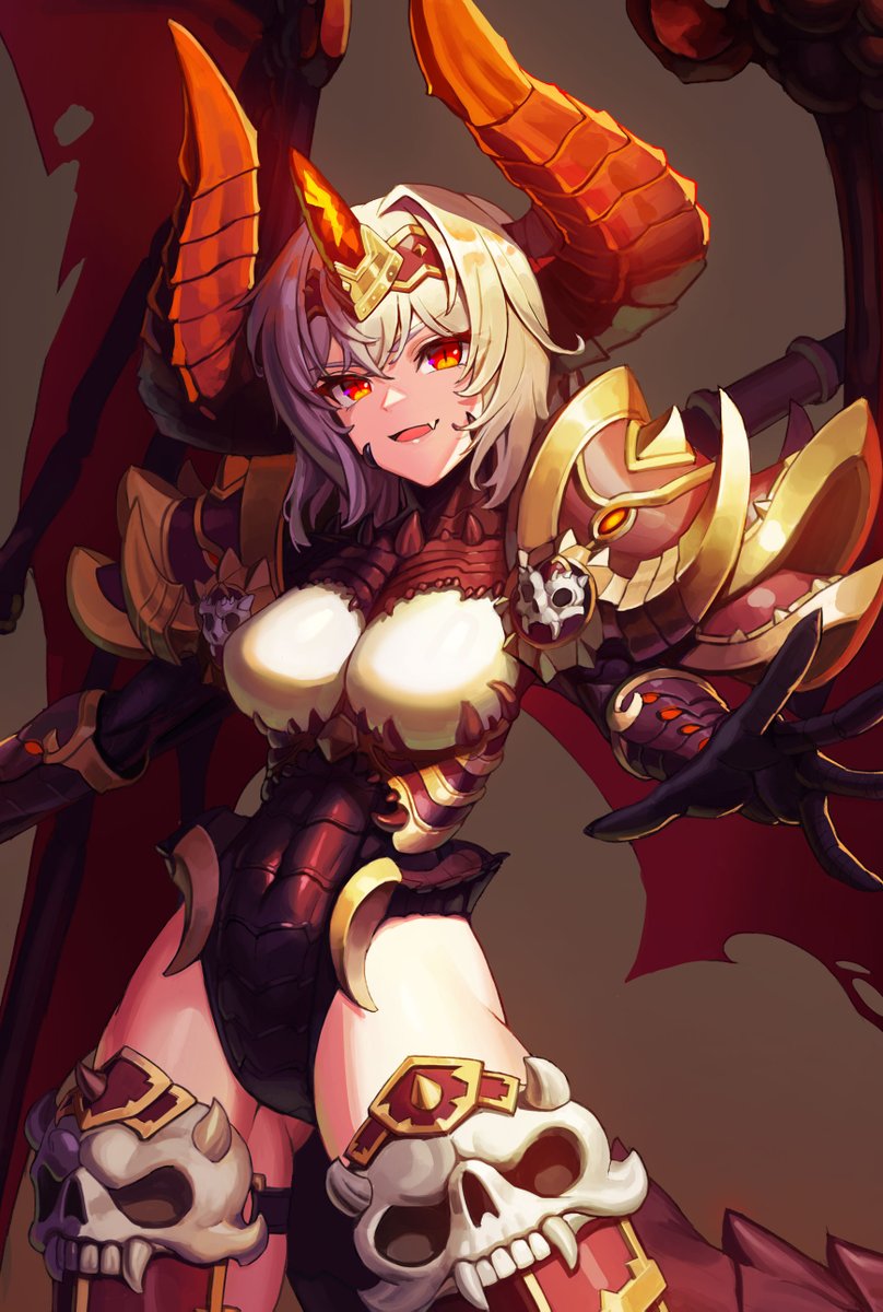 Creno1605's tweet photo. 하드 뒤지다 발견한 옛 그림...
소녀인데 쎄보이는 그런 갭모에...를 노리고 디자인한 오리지널 자캐입니다... 지금 보니 포즈가 아쉽네요..
코른 #Khrone 에서 영감을 받아 해골 주렁주렁하고 뿔하고 날개 달고 그랬습니다.
#Demongirl https://t.co/RRiUeLV194
