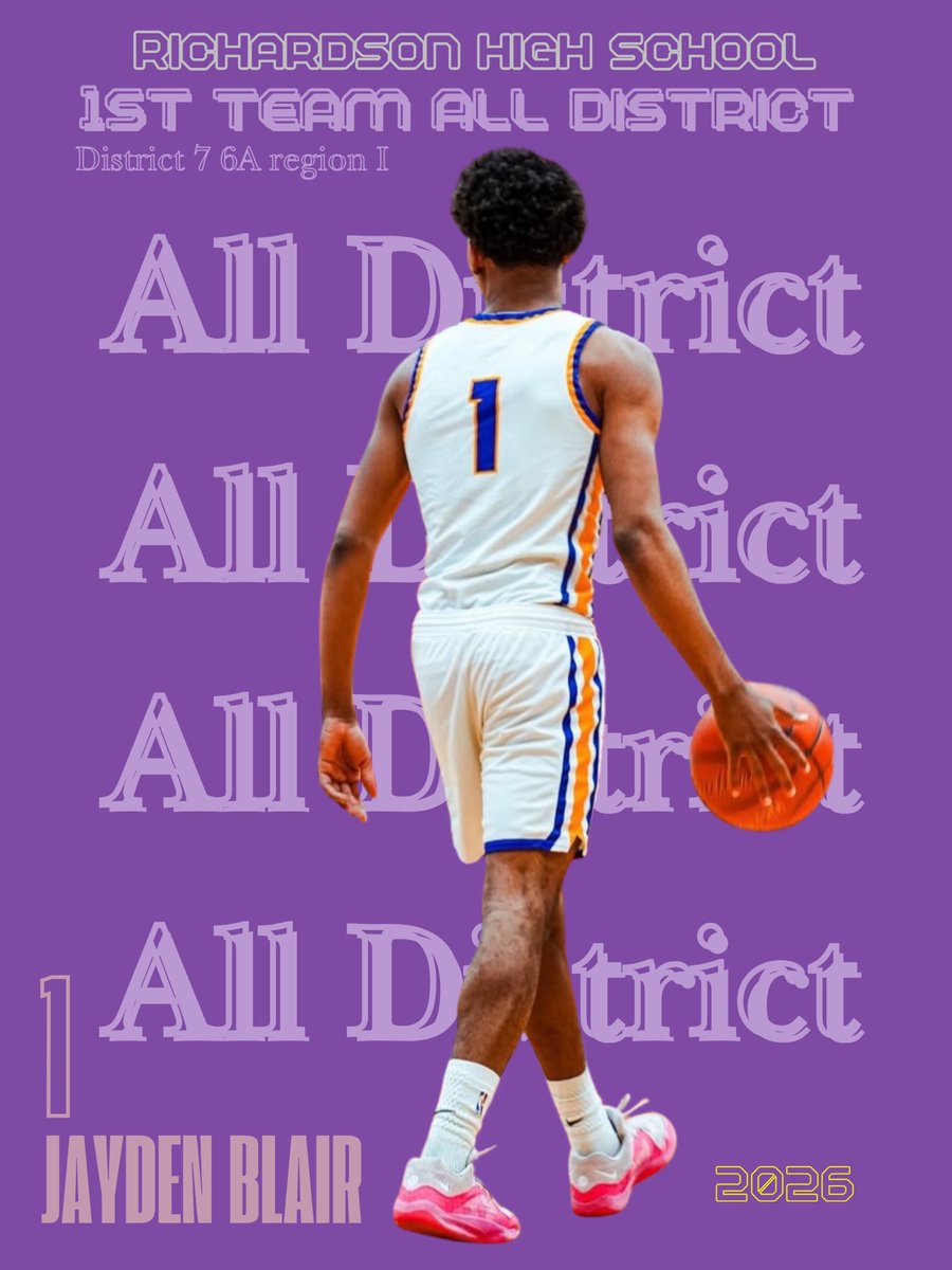 _JaydenBlair's tweet photo. 1st team all district #basketball #rhsbasketball #richardson @RHS_CoachBook @RHS_BoysBB @PRO16League @Ro1Coach https://t.co/fP0mPnBJKR