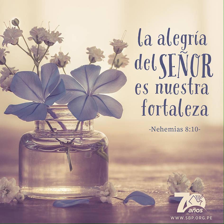 loremgcastillo's tweet photo. No estén tristes, pues el gozo del Señor es su fortaleza».
Nehemias 8:10
Que la bendición de Dio este contigo y con tu familia. Llénate del gozo del Señor y que tengas un lindo Domingo! https://t.co/tq20qkVttr