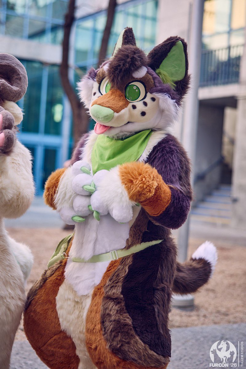 wemblepaws's tweet photo. Hope everyone has fun at GSFC this weekend! Feels weird not to be going to my home con, but I know there’ll be more exciting things to come in the future! 💚 📸: @tullembrat https://t.co/MK5EkHFwNE